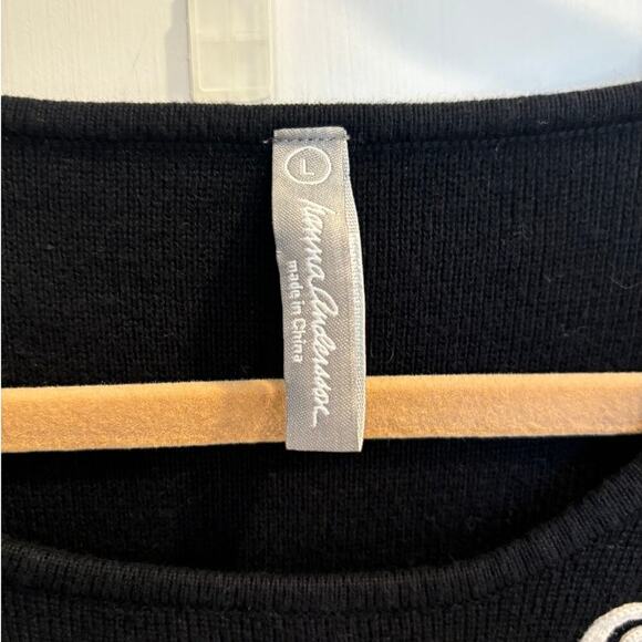 Hanna Andersson Size Large Women's Black Sweater Dress - Picture 2 of 4